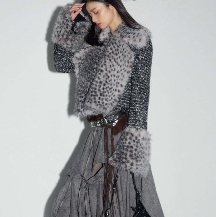 The Yarra Glen Leopard Faux Fur Short Coat by WentSchmick