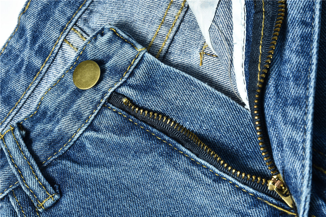 The McMahons Point Ripped Mid-Rise Pencil Jeans by WentSchmick