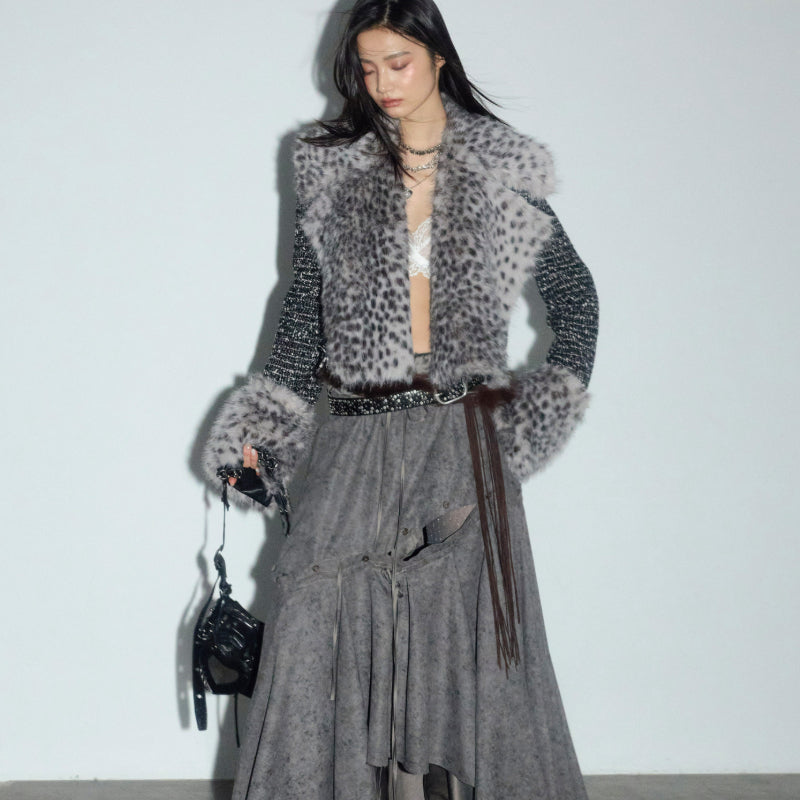 The Yarra Glen Leopard Faux Fur Short Coat by WentSchmick
