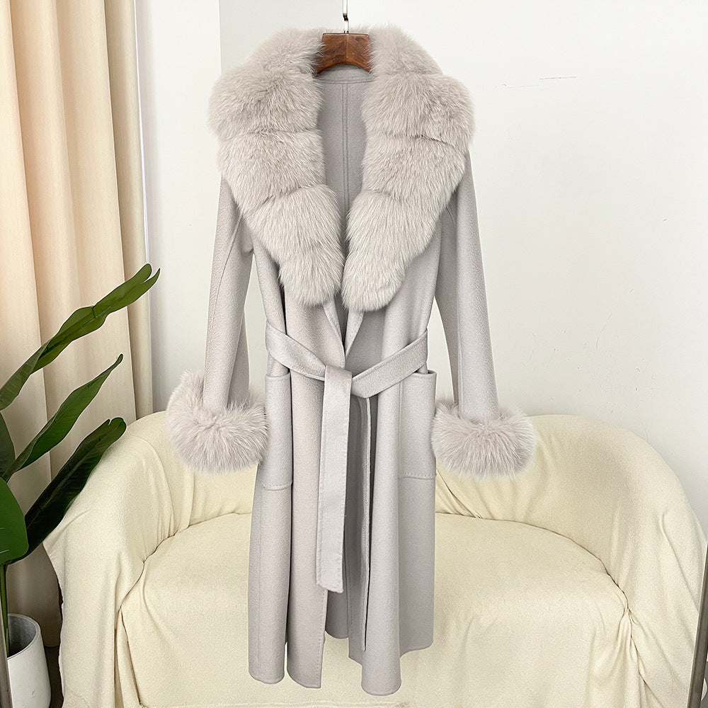 The Sandy Bay Water-Ripple Long Wool Coat by WentSchmick