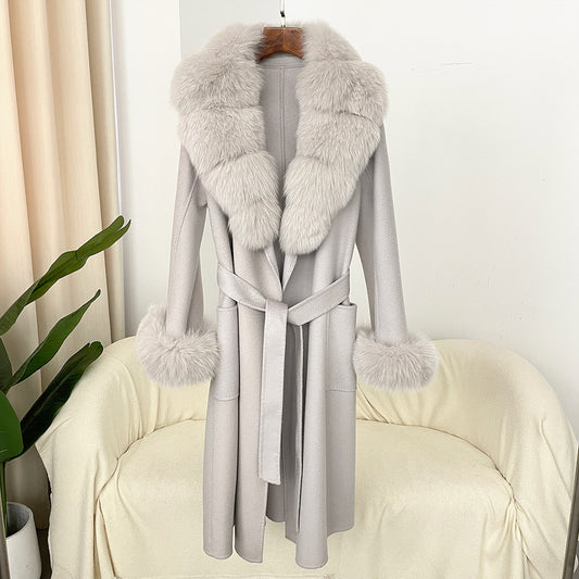 The Sandy Bay Water-Ripple Long Wool Coat by WentSchmick