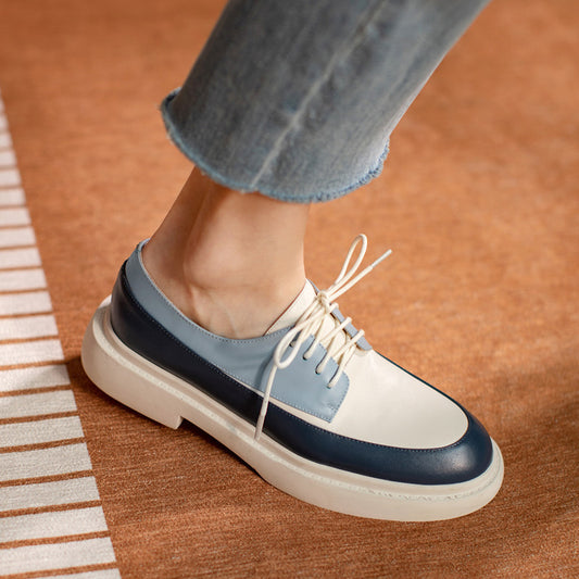 The Prospect Platform Lace-Up Leather Loafer by WentSchmick