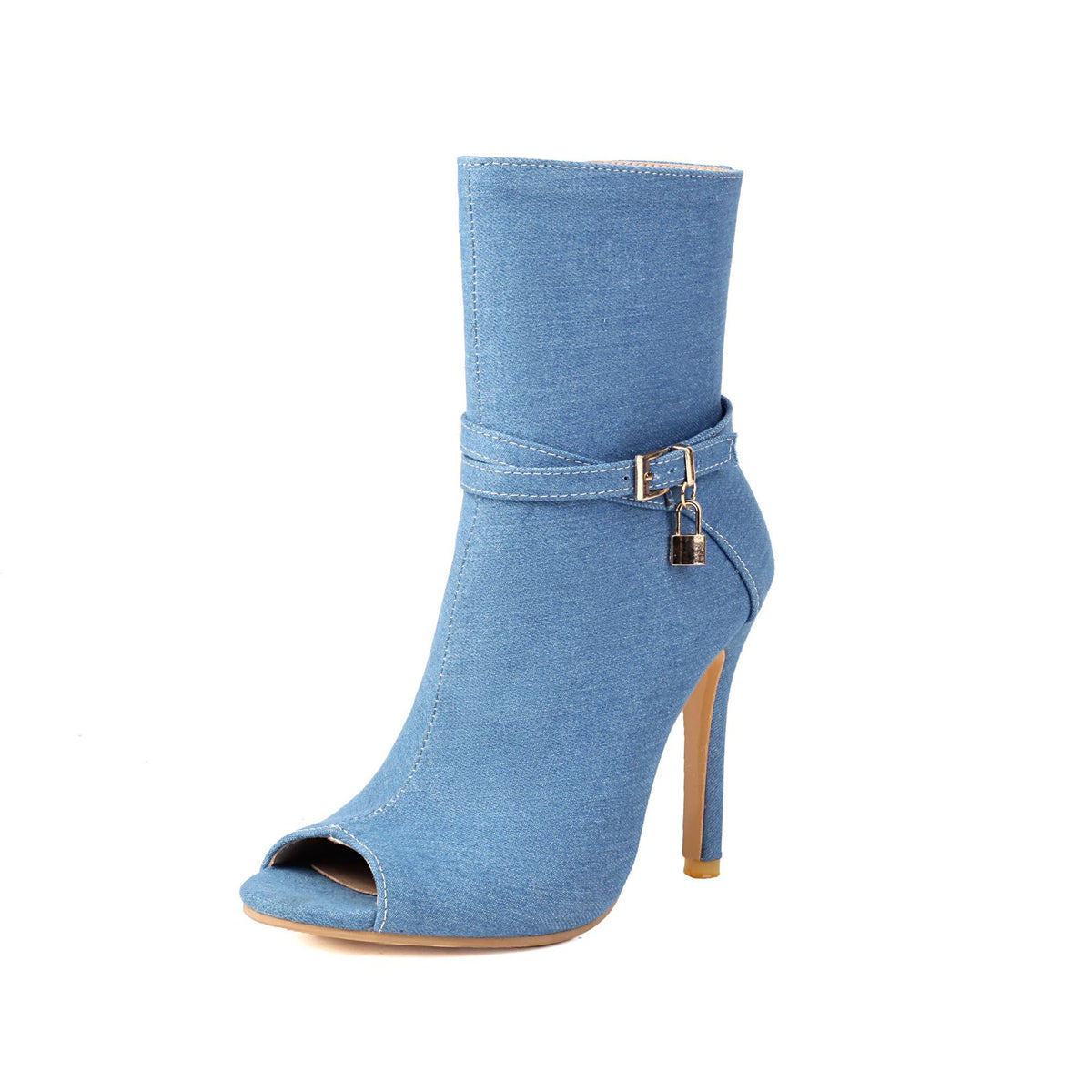 The Broome Peep-Toe Buckle Sandal Boots by WentSchmick