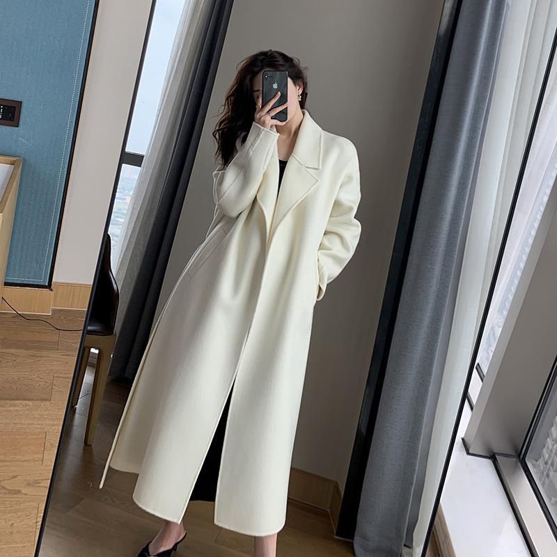 The Bowral Long White Wool Coat by WentSchmick