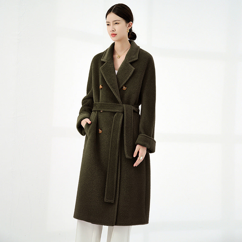 The Mount Lawley Belted Suri Alpaca Coat by WentSchmick