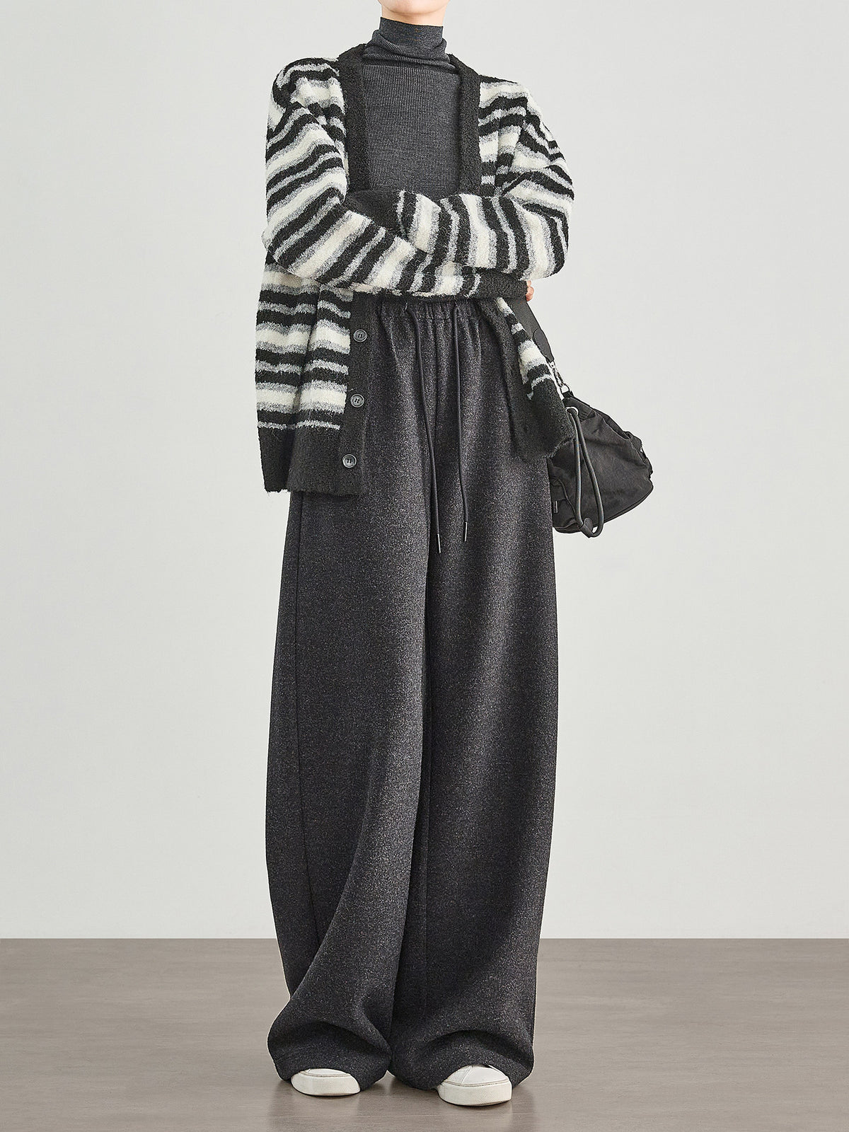 The Strahan Wool-Blend Tweed Straight Pants by WentSchmick