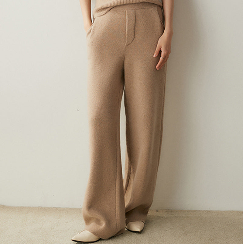The Elizabeth Bay Draped Cashmere Knit Trousers by WentSchmick