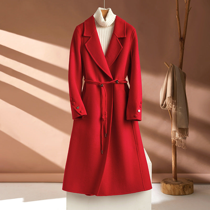 The Launceston Long Notch-Collar Wool Coat by WentSchmick