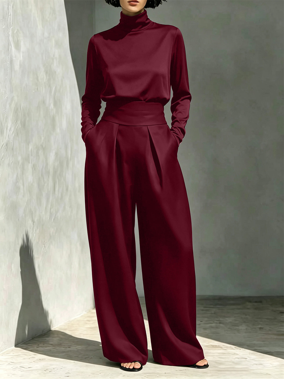 The Swanbourne High-Neck Top and Pants Set by WentSchmick