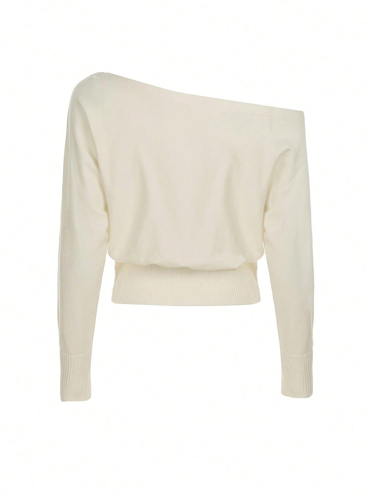 The Terrigal Asymmetric Off-Shoulder Sweater by WentSchmick