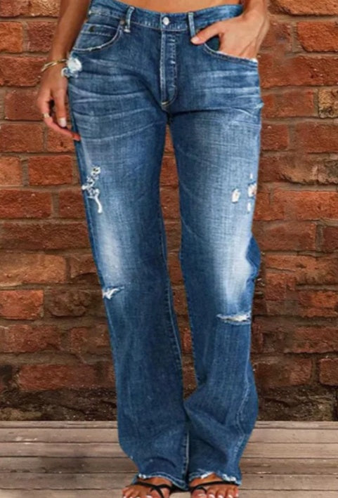 The Northcote Ripped Loose Straight Jeans by WentSchmick