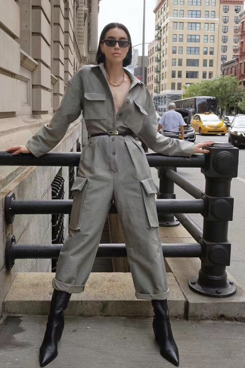 The Williamstown Shirt-Style Wide-Leg Jumpsuit by WentSchmick