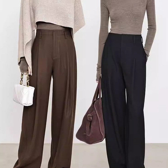 The Pyrmont Draped Wide-Leg Suit Pants by WentSchmick