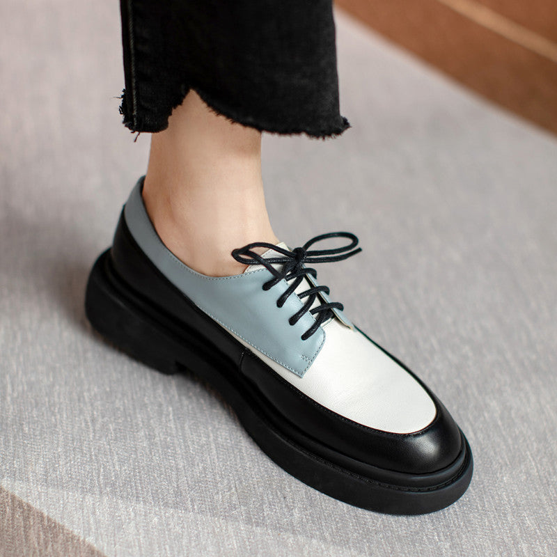 The Prospect Platform Lace-Up Leather Loafer by WentSchmick