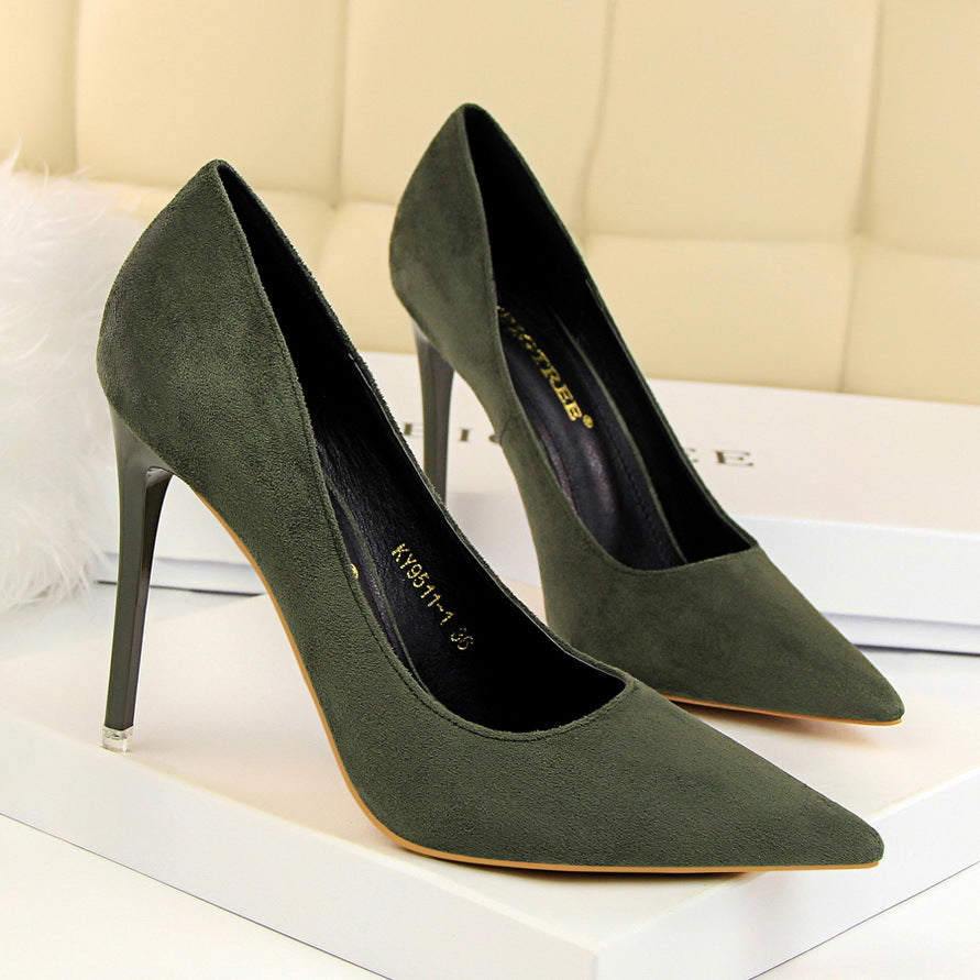The Woollahra Pointed Suede Stiletto by WentSchmick