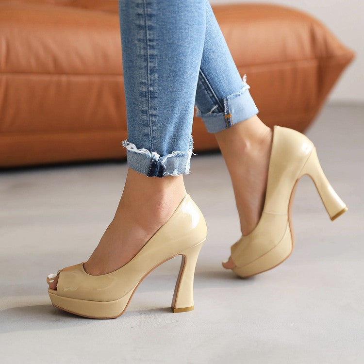 The Cremorne Peep-Toe Stiletto Pumps by WentSchmick