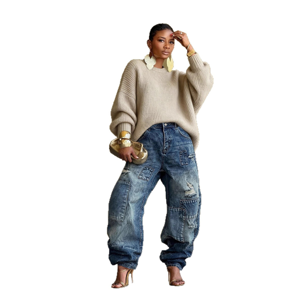 The Richmond Distressed Patchwork Jeans by WentSchmick