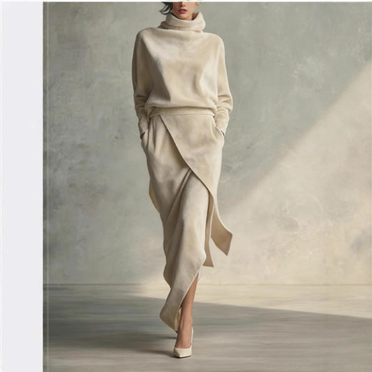 The Kyneton Suede-Look A-Line Midi Dress by WentSchmick