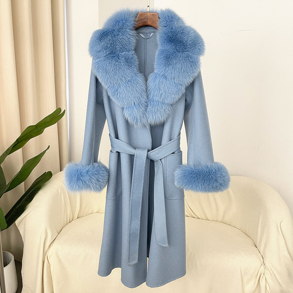 The Sandy Bay Water-Ripple Long Wool Coat by WentSchmick