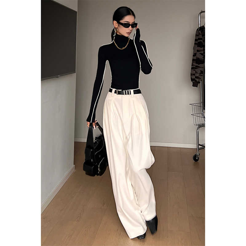 The Bellevue Hill Cream High-Waist Wide-Leg Pants by WentSchmick