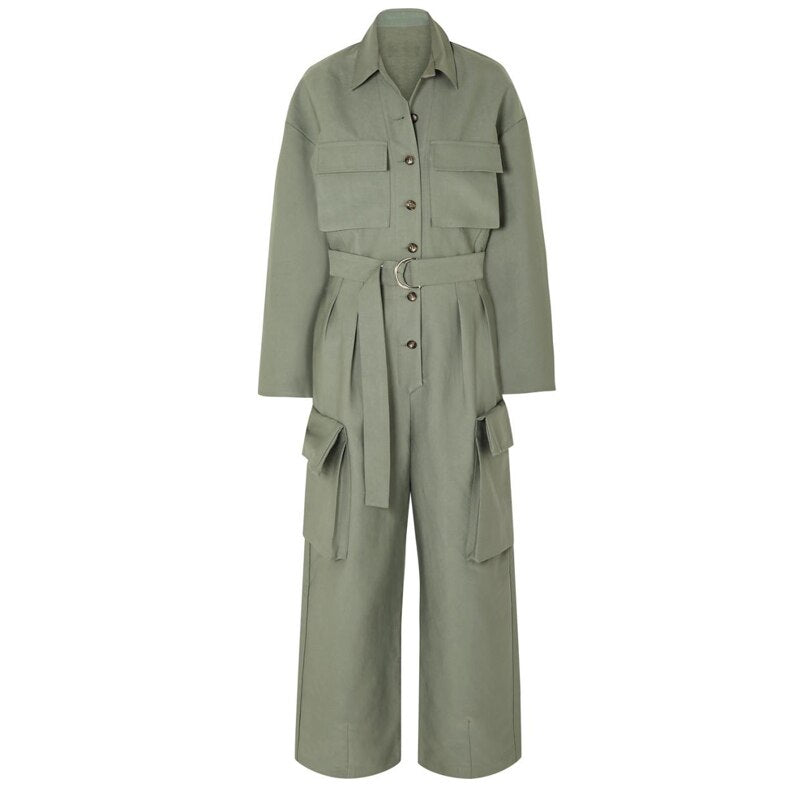 The Williamstown Shirt-Style Wide-Leg Jumpsuit by WentSchmick