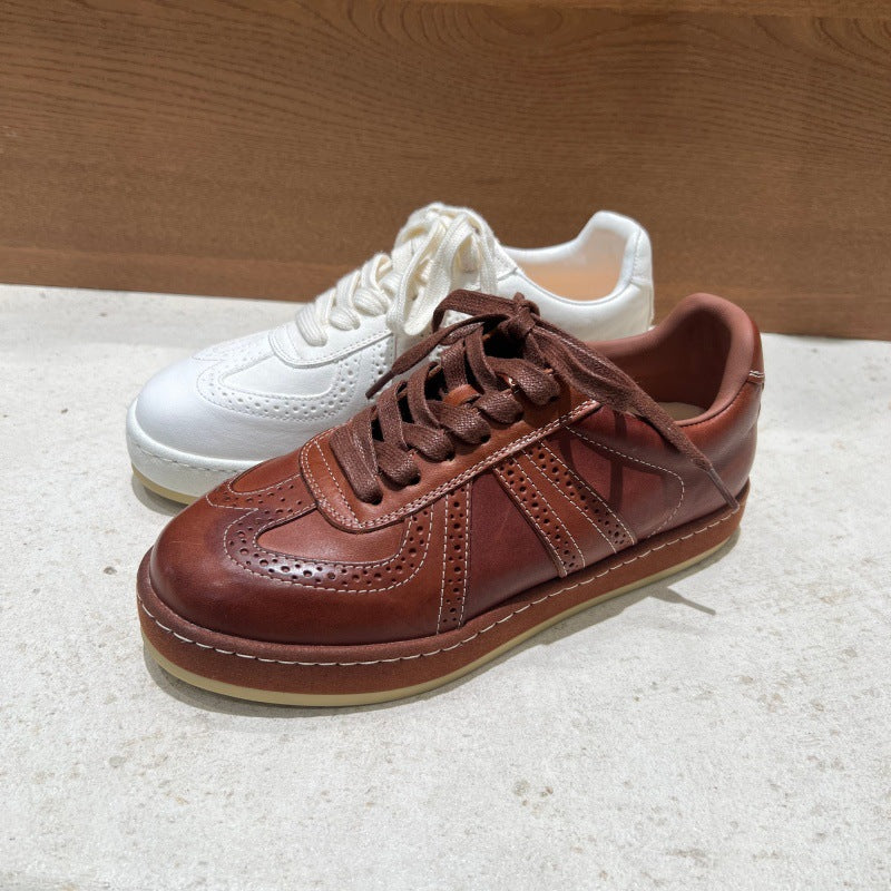 The Caloundra Leather Platform Sneaker by WentSchmick