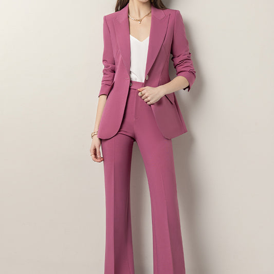 The Cammeray Slim Pink Pantsuit by WentSchmick