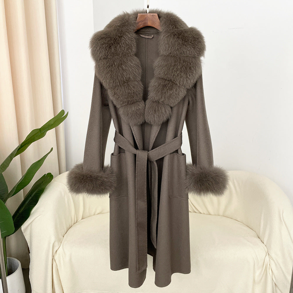 The Sandy Bay Water-Ripple Long Wool Coat by WentSchmick