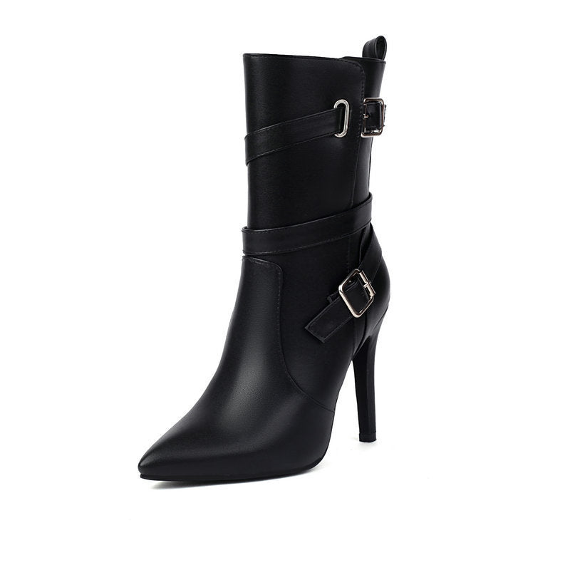 The Greenwich Belted Mid-Calf Boots by WentSchmick