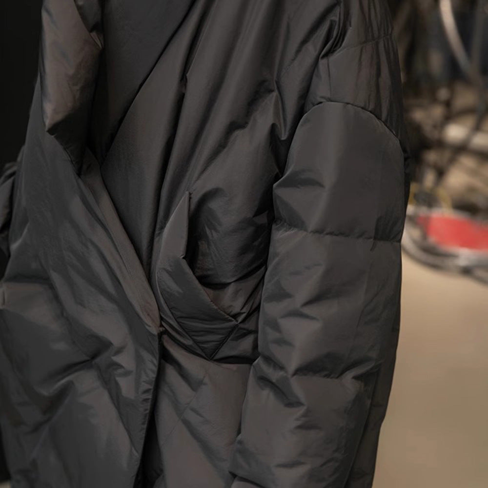 The Rye Asymmetric Mid-Length Down Coat by WentSchmick