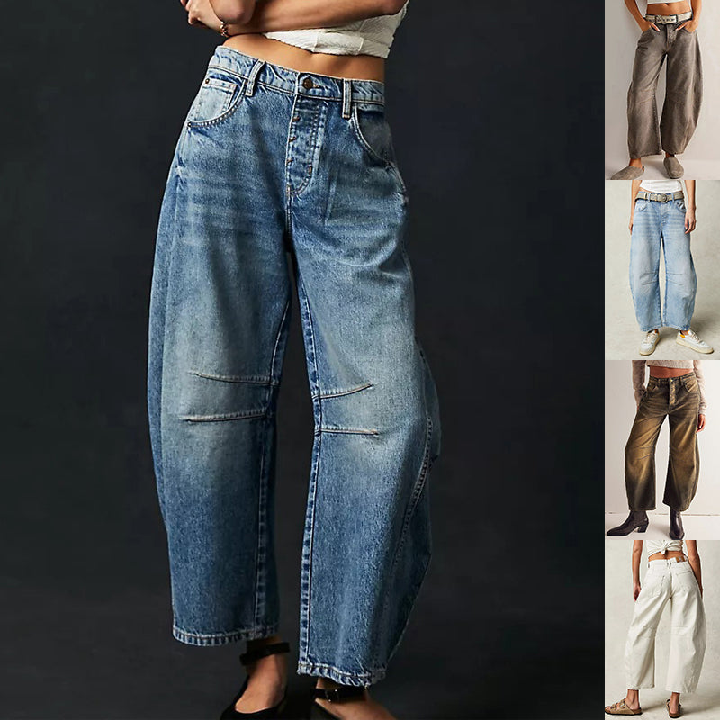 The Teneriffe Mid-Rise Barrel Jeans by WentSchmick