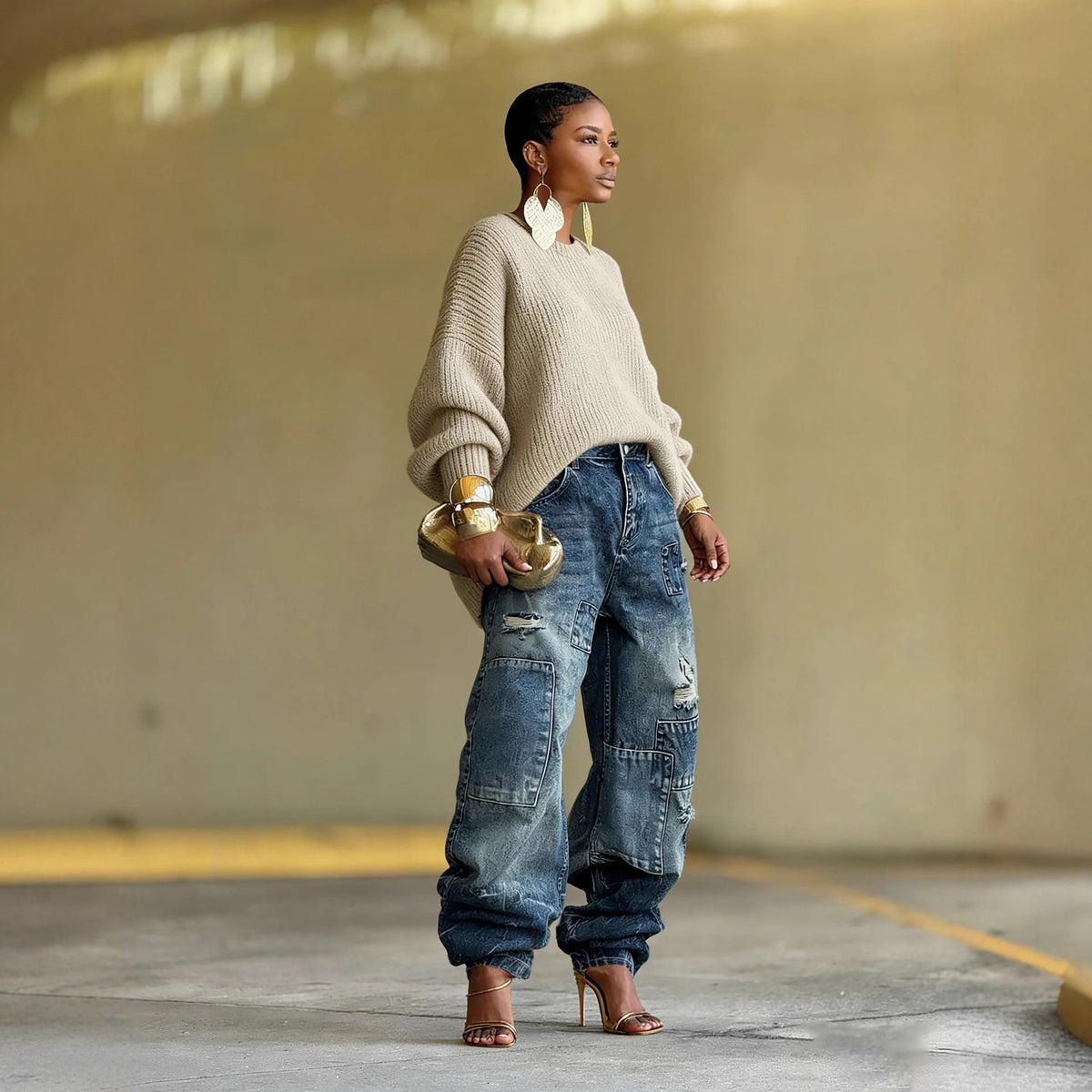 The Richmond Distressed Patchwork Jeans by WentSchmick