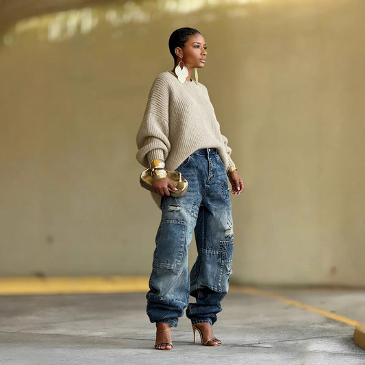 The Richmond Distressed Patchwork Jeans by WentSchmick