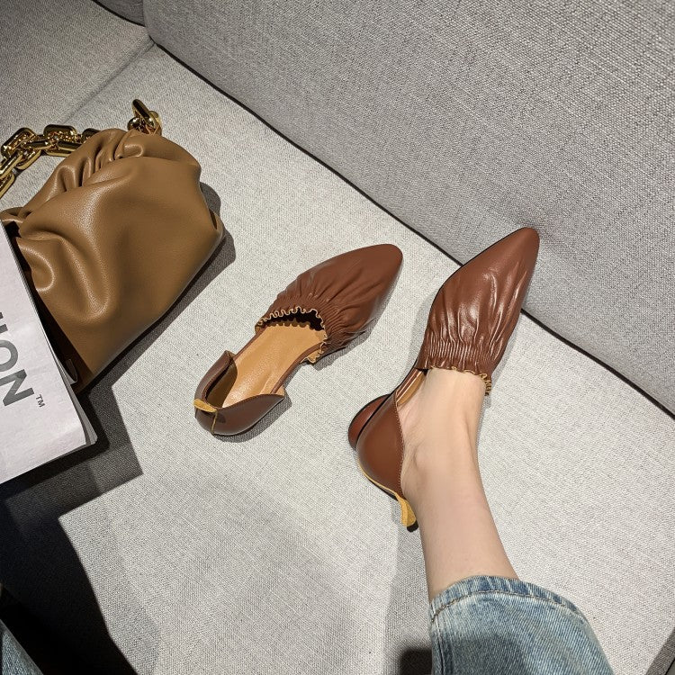 The Robe Cut-Out Leather Toe Cap Sandals by WentSchmick