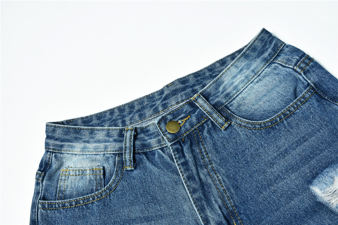 The McMahons Point Ripped Mid-Rise Pencil Jeans by WentSchmick