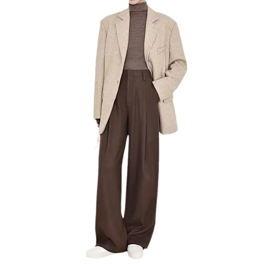 The Pyrmont Draped Wide-Leg Suit Pants by WentSchmick