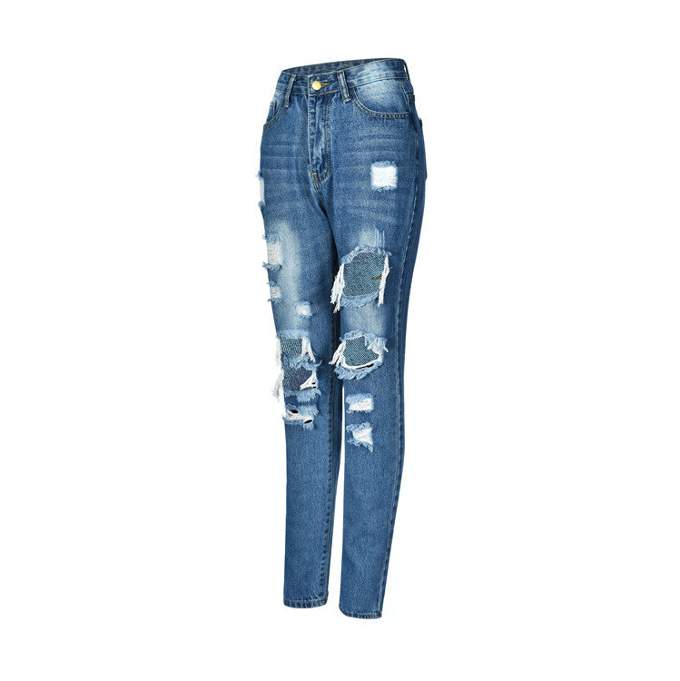 The McMahons Point Ripped Mid-Rise Pencil Jeans by WentSchmick