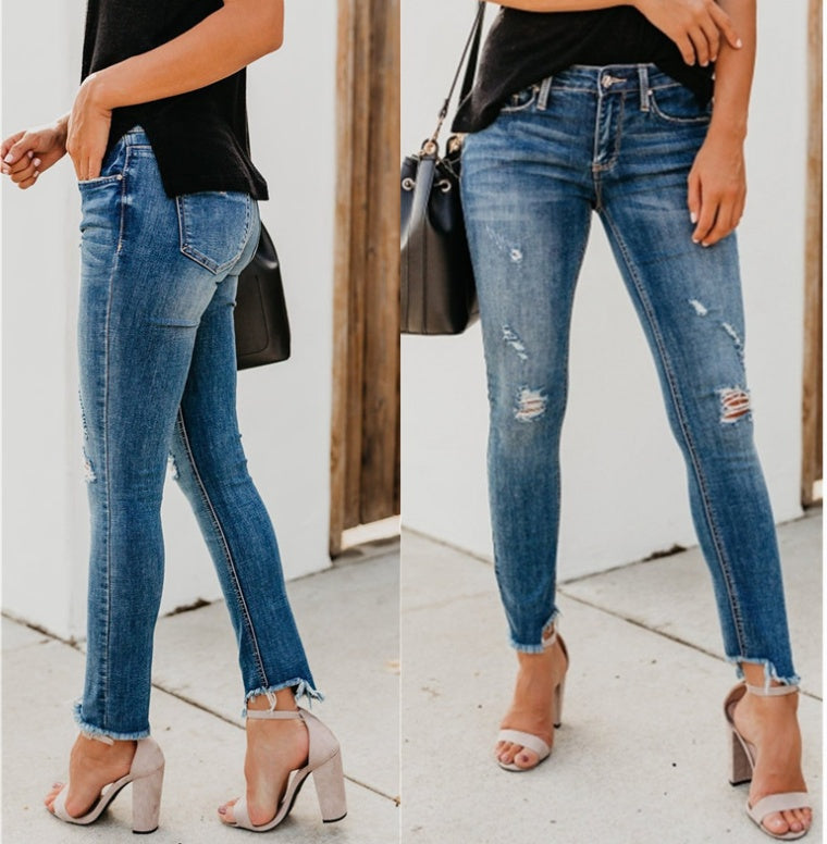 The Scarborough Shredded High-Waist Skinny Jeans by WentSchmick