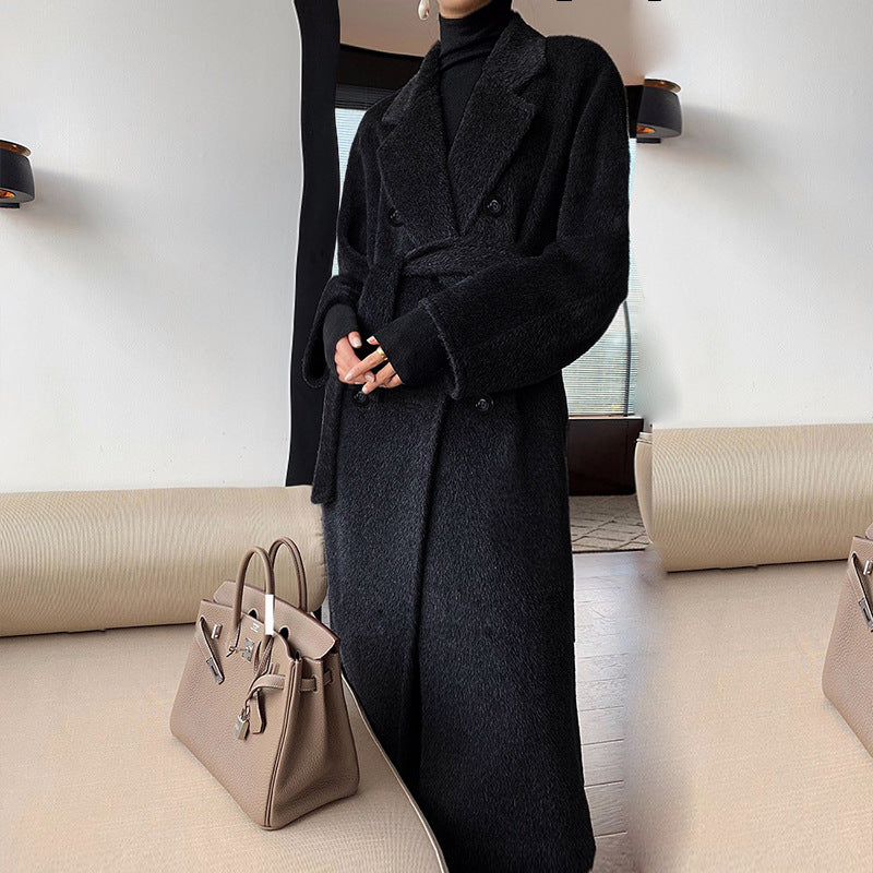The Mount Lawley Belted Suri Alpaca Coat by WentSchmick