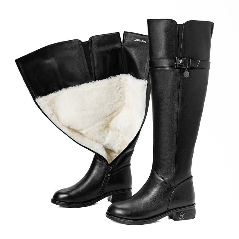 The Berry Over-the-Knee Cowhide Boots by WentSchmick