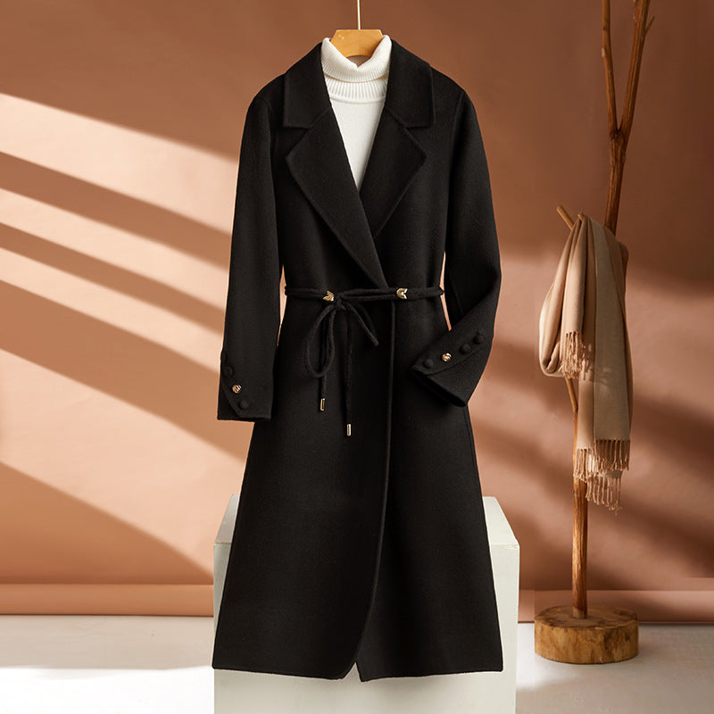 The Launceston Long Notch-Collar Wool Coat by WentSchmick