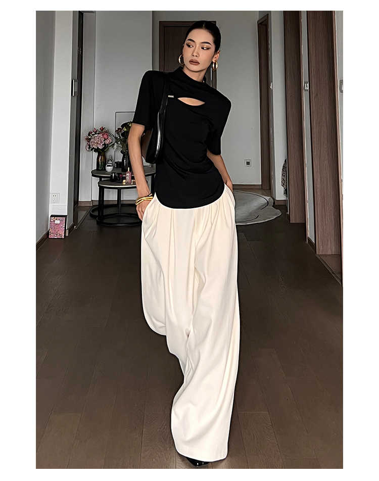 The Bellevue Hill Cream High-Waist Wide-Leg Pants by WentSchmick