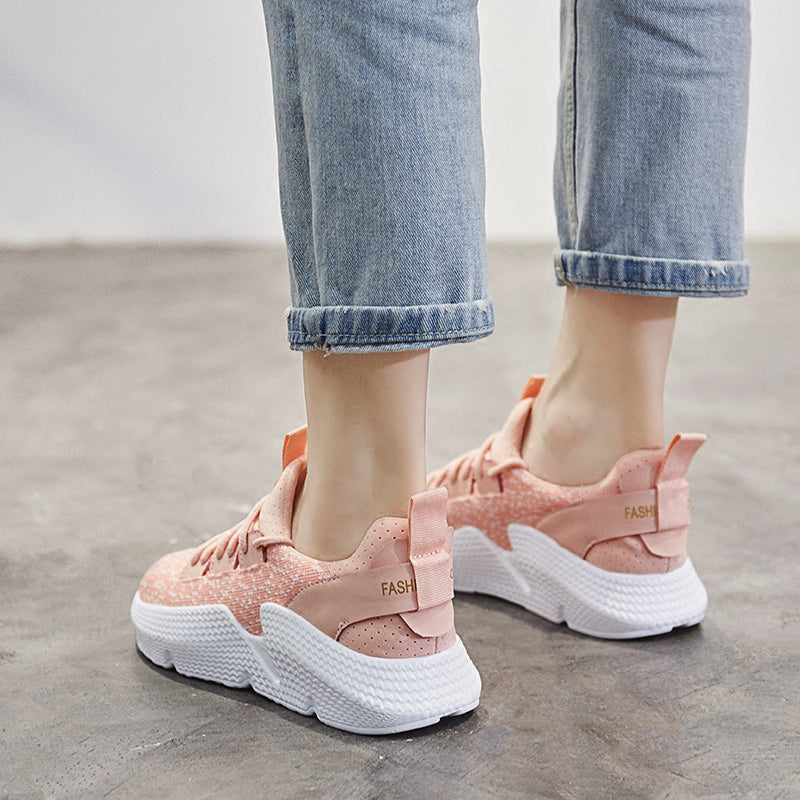The Coolangatta Pink Lace-Up Sneaker by WentSchmick