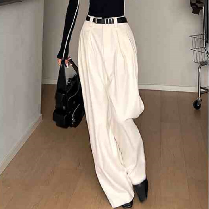 The Bellevue Hill Cream High-Waist Wide-Leg Pants by WentSchmick