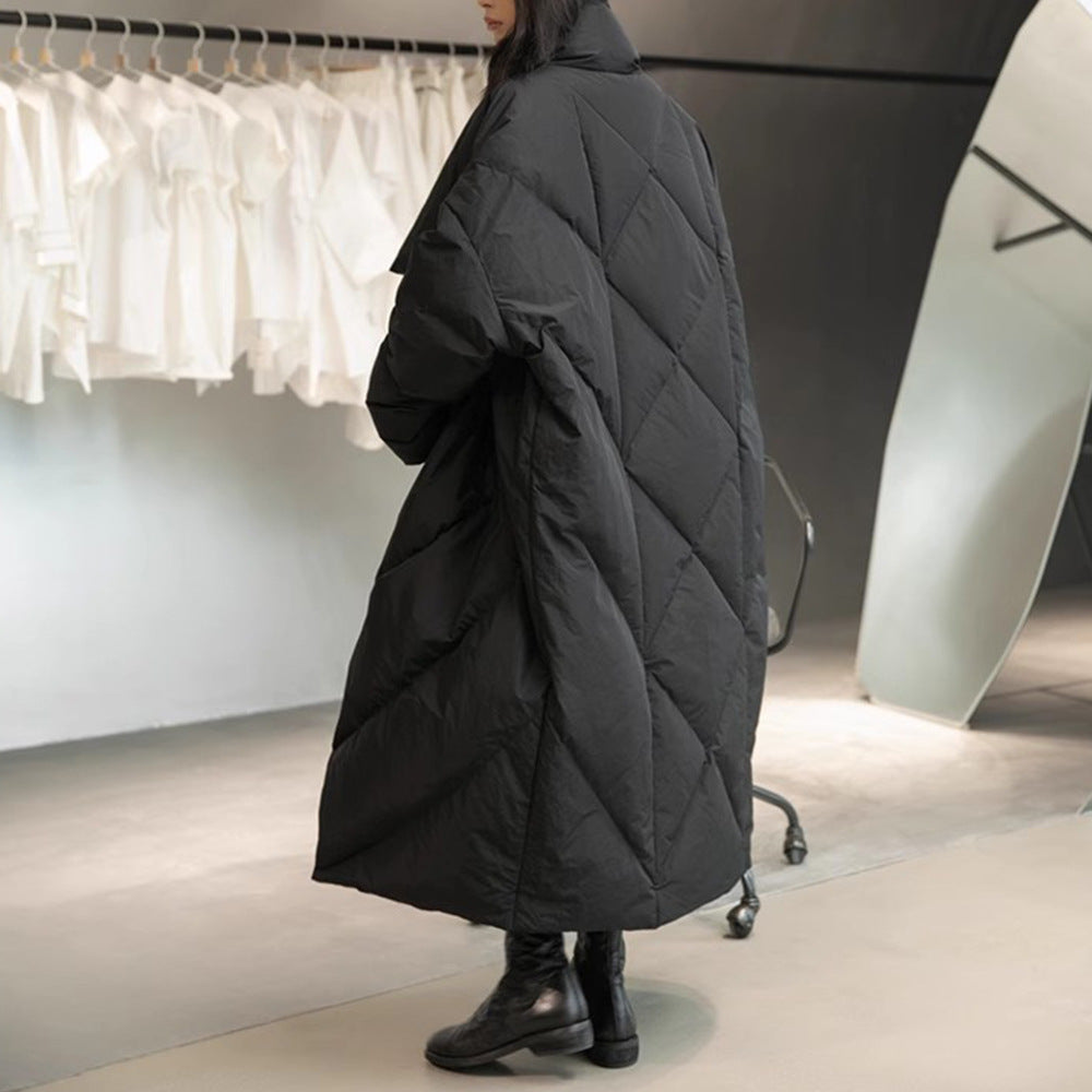 The Rye Asymmetric Mid-Length Down Coat by WentSchmick