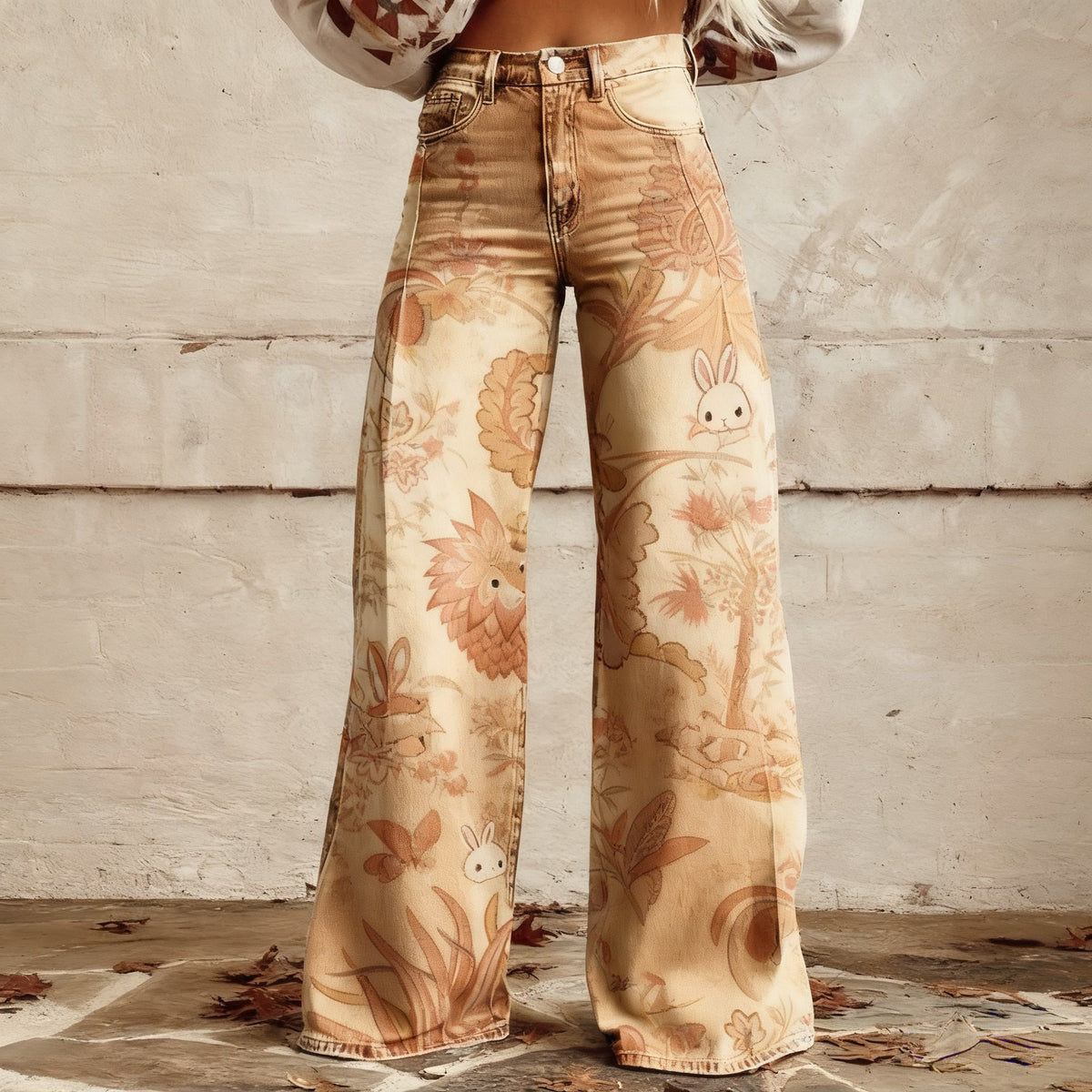 The Waterloo Printed Wide-Leg Pants by WentSchmick