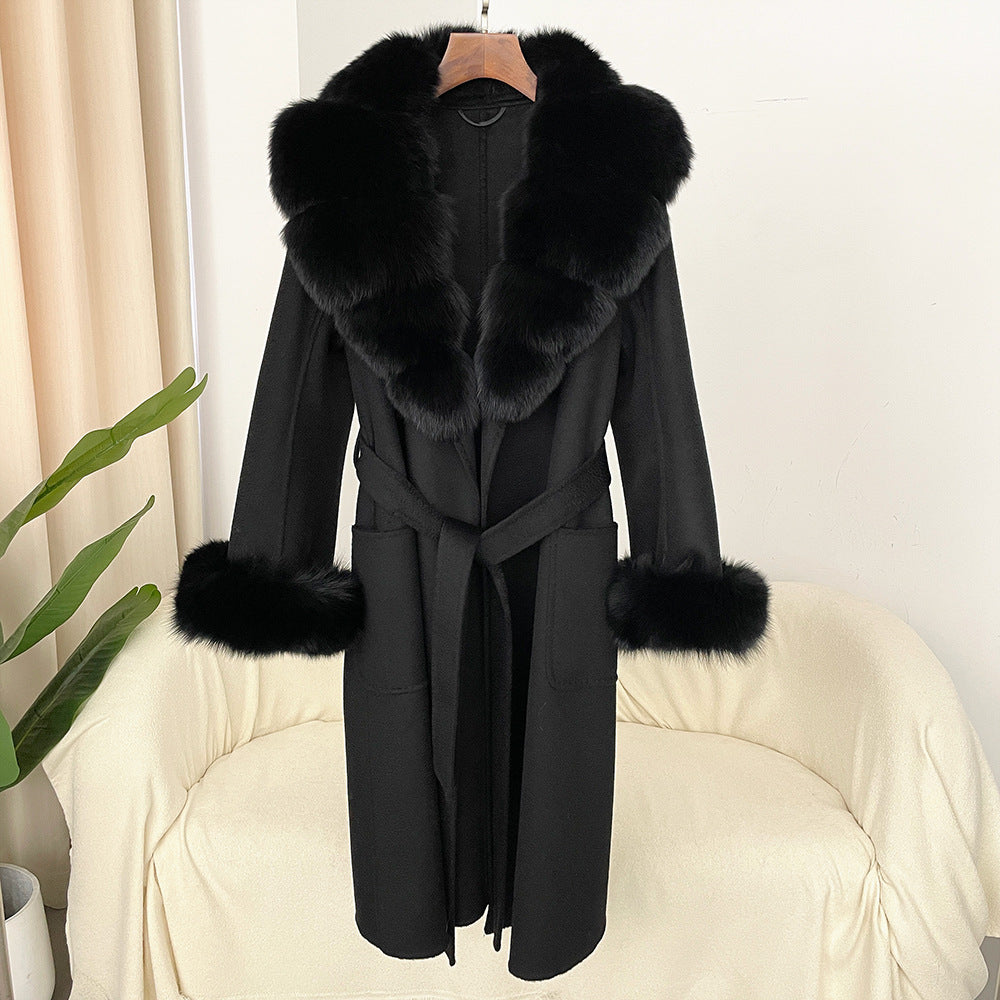 The Sandy Bay Water-Ripple Long Wool Coat by WentSchmick