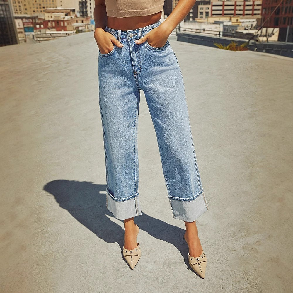 The Canterbury Retro Cuffed Straight Jeans by WentSchmick
