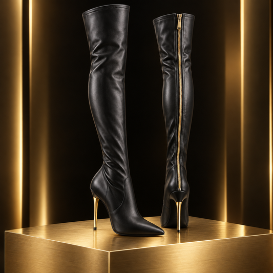 The Chapel | Black Pointed Heeled Boot