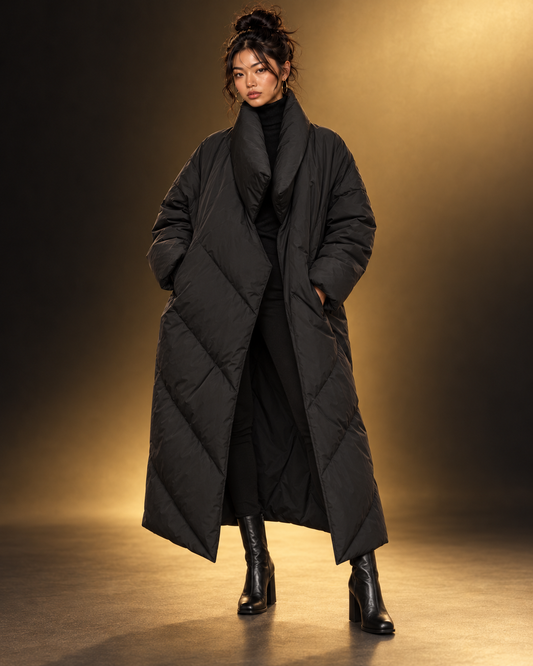 The Rye | Asymmetric Mid-Length Down Coat